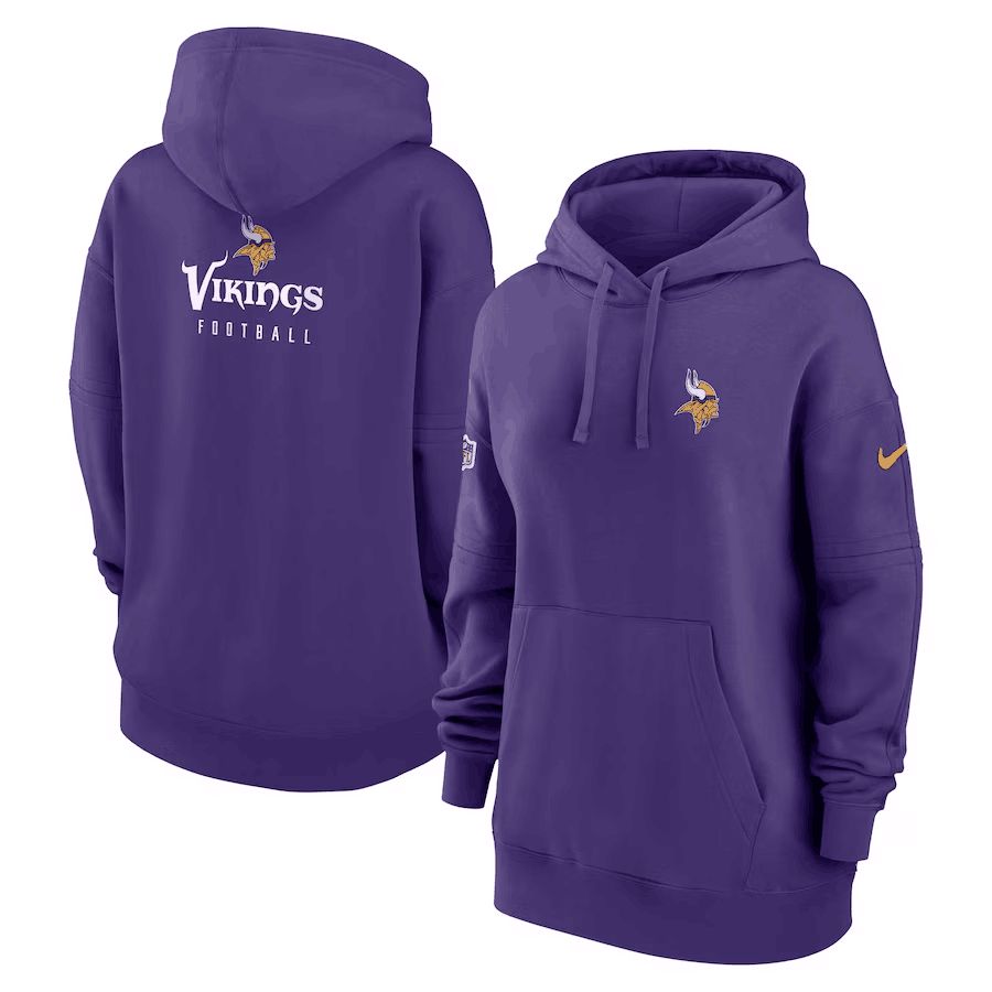Women 2023 NFL Minnesota Vikings purple Sweatshirt style 1->tennessee titans->NFL Jersey